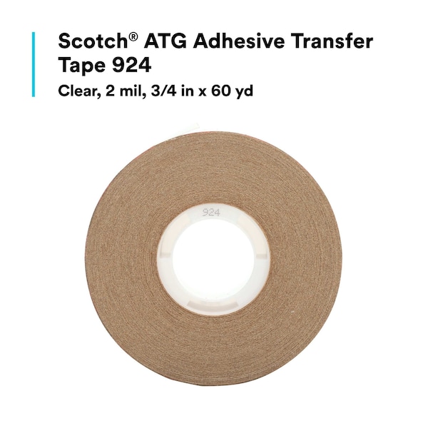 3M TransferTape, Transparent, 60ydL, 3/4inW 15681 - main