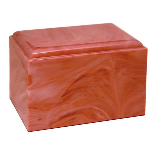 Fasttrack2Fitness Cultured Marble Cremation Stratus Adult Urn, Rose Quartz FA2030402 - main
