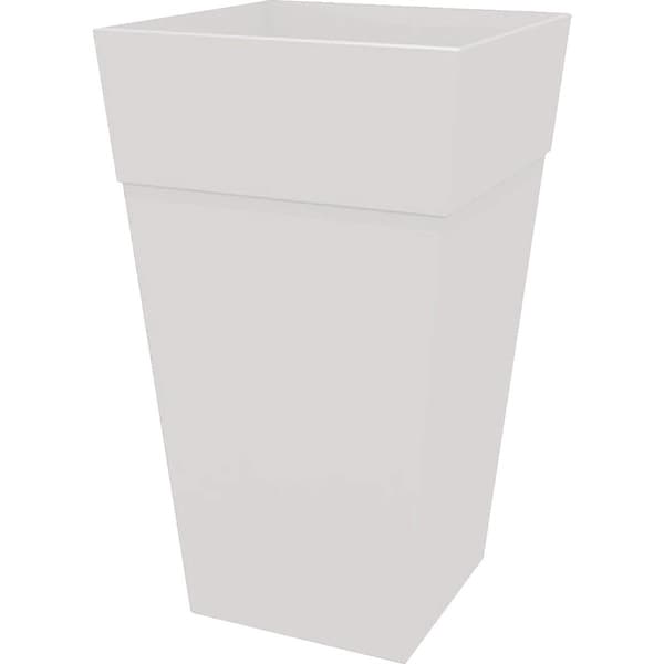 Bloem Finley 25'' Tall Square Recycled Ocean Plastic White Planter FPS2509-2 - main
