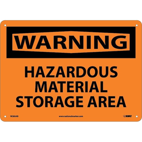 Nmc Warning Hazardous Material Storage Area Sign, W285AB W285AB - main