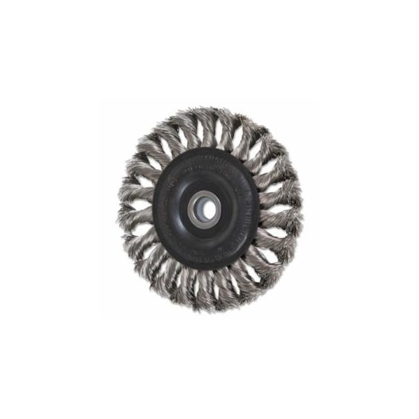 Pferd Standard Twist Single Row Wheel, 4 D x 5/8 W, .012 Stainless Steel, 20,000 rpm 419-81806 - main