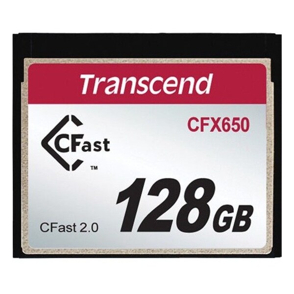 Transcend Information Transcend 128 GB CFast Card - 500 MB/s Read - 250 MB/s Write - 650x Memory Speed - 3 Year Warranty TS128GCFX650 - main