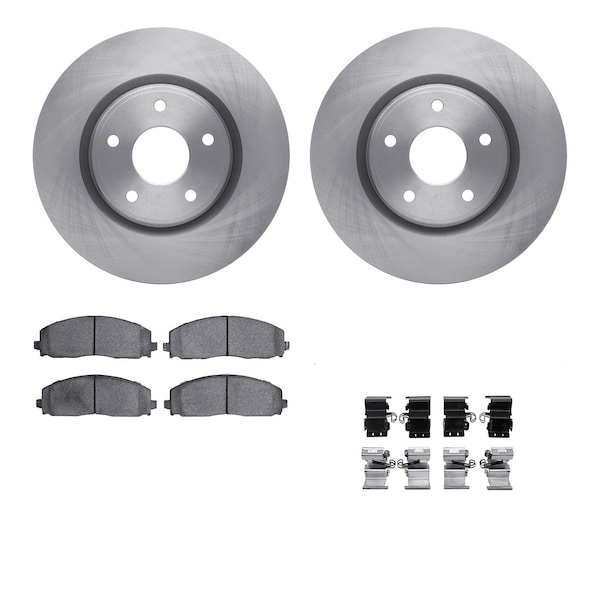 Dynamic Friction Co DFC Rotors with EURO 5000 Ceramic Brake Pads includes Hardware 6612-40017 - main