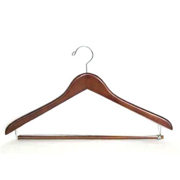 Clean All Suit Hanger with Lock Bar Light Walnut, 50PK CL2637591 - main