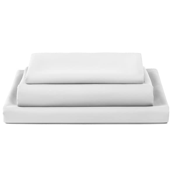 Lavish Home Brushed Microfiber Twin Sheet Set- 3 Piece Bed Linens-Fitted & Flat Sheets, Plus A Pillowcase, White 66-MF75S-T-WHT - main