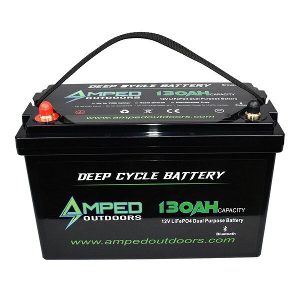 Amped Outdoors Dual Purpose Lithium Battery - 12V 130AH AO4S130 - main