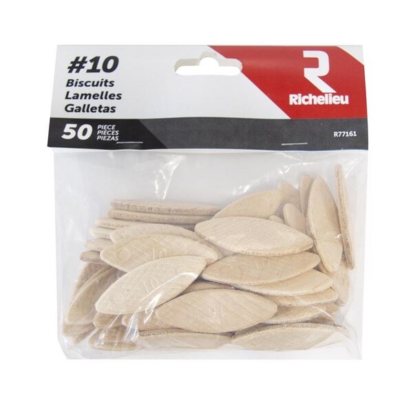 Richelieu Flat Wood Plate Joining Biscuits 2.25 in. L Natural, 50PK R77161 - main