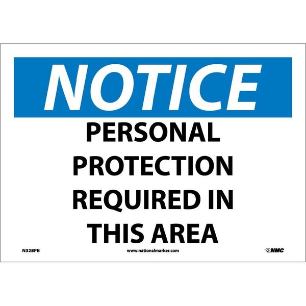 Nmc Notice Personal Protection Required In This Area Sign N328PB - main