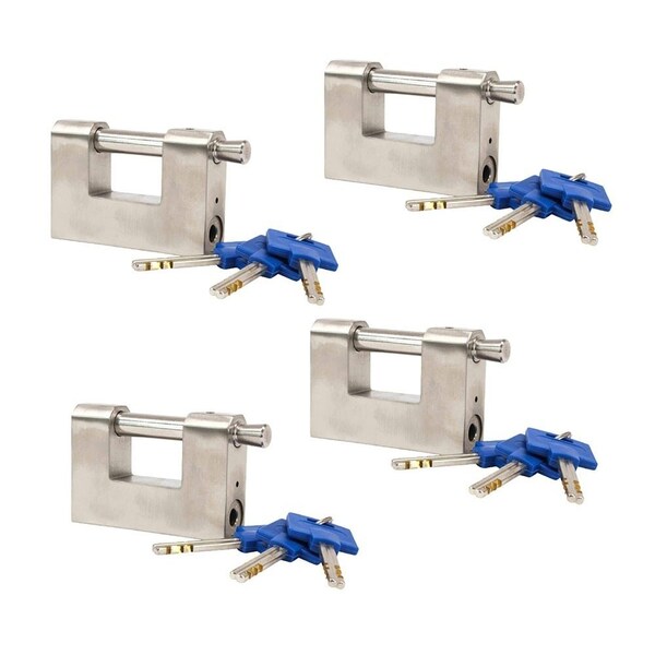 Mytee Products Container Padlock for Shipping Containers - Stainless Steel 304, Storage, Gate, 4PK CTL-PADLOCKx4 - main