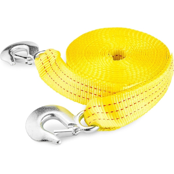 Neiko Heavy Duty Tow Strap with Hooks, 2'' x 30ft, 10000 LB Capacity for Vehicles, Cars, Trucks, ATV 51008A - main