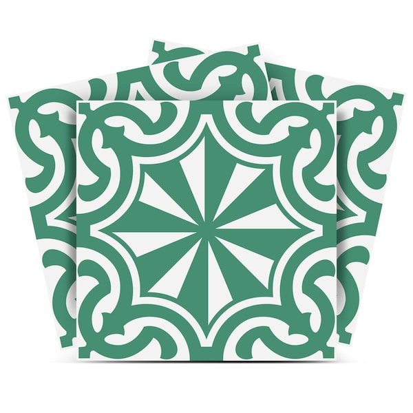 Homeroots 4" X 4" Glenda Sage Removable Peel And Stick Tiles 400400 - main