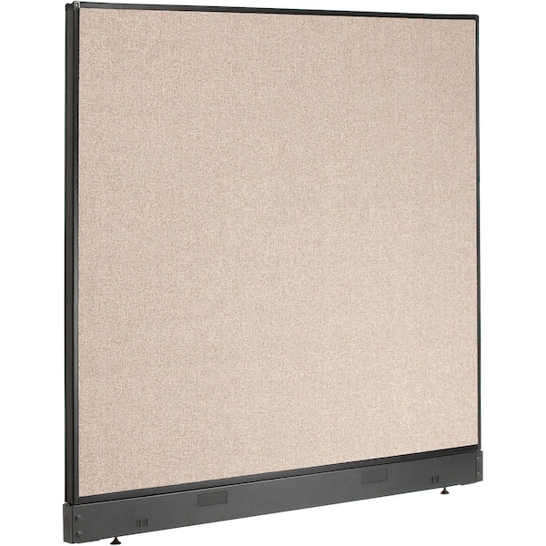 Global Industrial Interion Non-Electric Office Partition Panel with Raceway, 60-1/4"W x 46"H, Tan 240226NTN - main