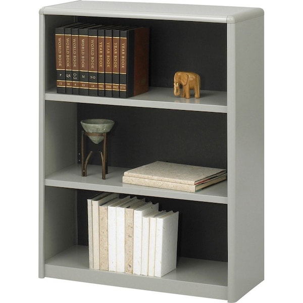 Safco ValueMate Economy Bookcase, 3-Shelf, Gray 7171GR - main