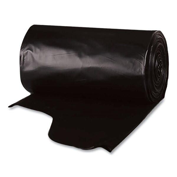 Berry Plastics Heavy-Duty Low-Density Wing Tie Contractor Bags, 42 gal, 3 mil, 32.75in x 45.13in, Black, 80PK WTCON42GAL - main