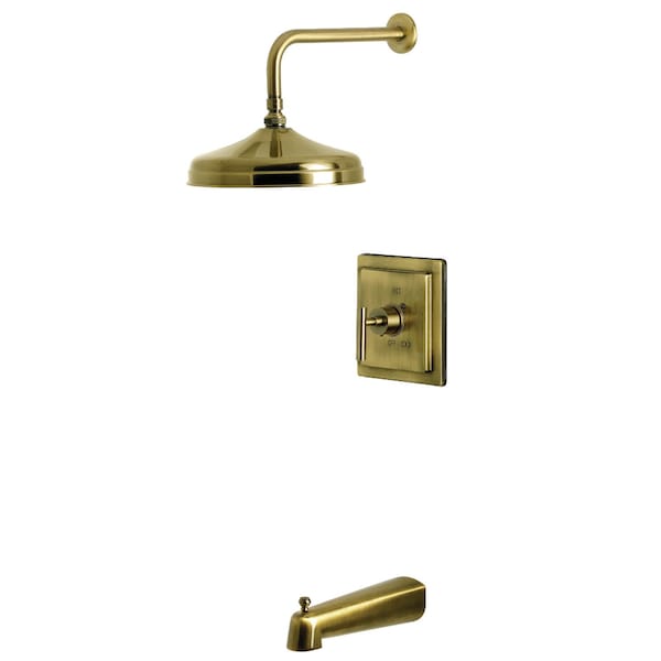 Kingston Brass Single-Handle Pressure Balanced Tub and Shower Faucet, Antique Brass KB6143CML - main