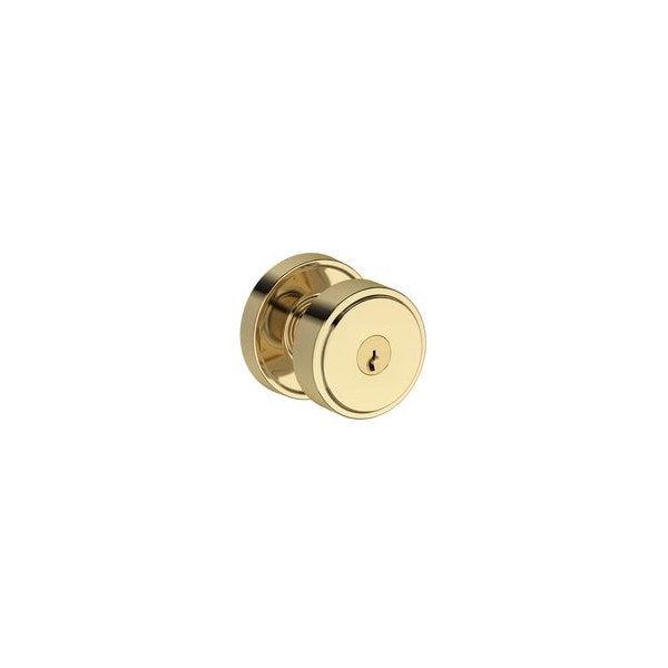 Baldwin Residential Door Knobs Keyed Entry Reversible Non-Lacquered Brass ENVASRRR031 - main