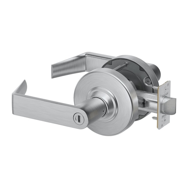 Schlage Grade 1 Bath/Bedroom Privacy Cylindrical Lock, Non-Keyed, Rhodes Lever with Rose, Satin Chrome PC40 RHO 626 - main