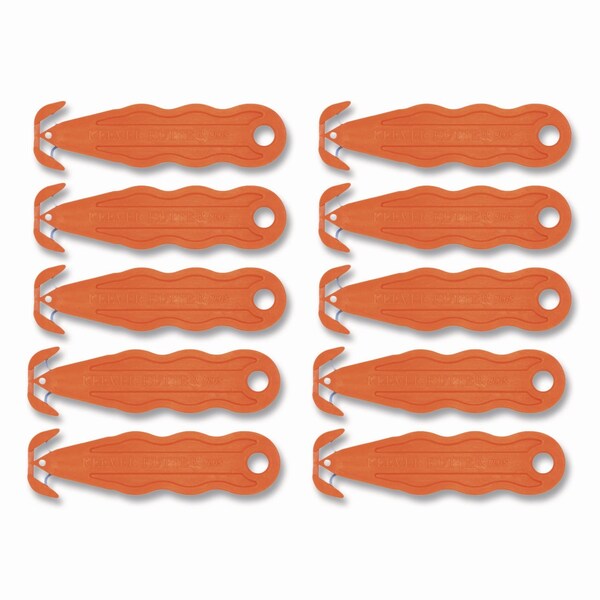 Klever Kutter Kurve Blade Plus Safety Cutter, 5.75" Handle, Orange, 10PK PLS-100G - main