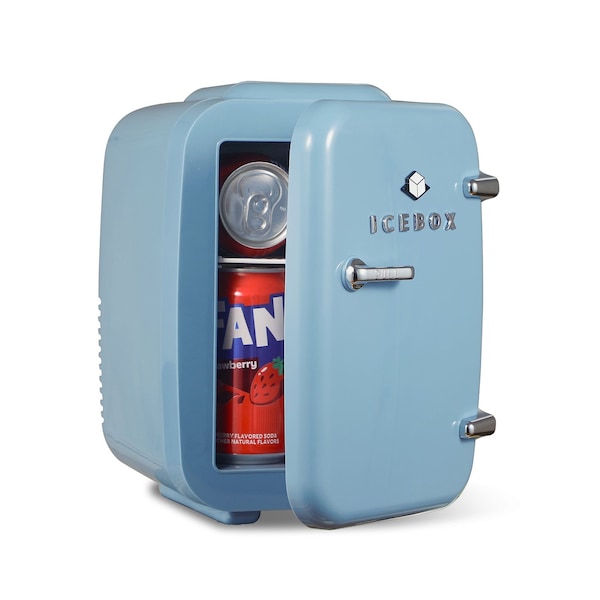 Icebox 4-Liter Mini Fridge Cooler/Warmer, , Slate Blue IBMF4SLT - main