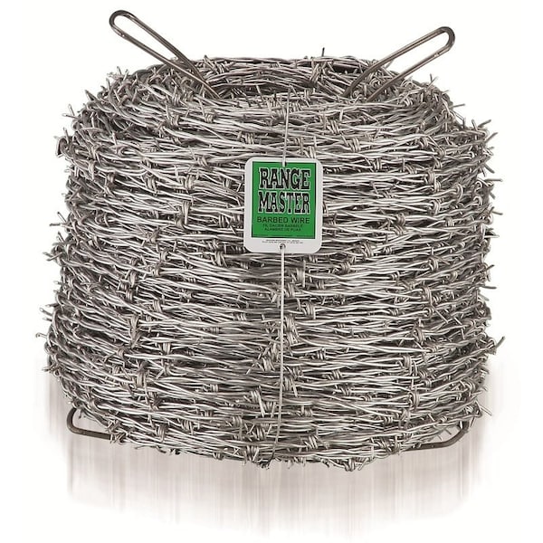 Rangemaster Commercial Class Barbed Wire, 1320 ft L, 1234 Gauge, 5 in Points Spacing, Zinc 7125 - main