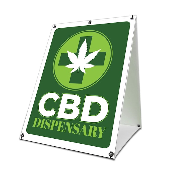 Signmission CDB Dispensary, 24 Inch x 18 Inch A-frame Yard Sign, Coroplast Yard Sign SBC-1824-30356 - main