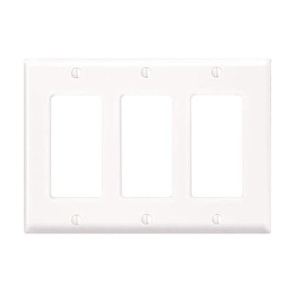 Decora Faceplate, Number of Gangs: 3 Thermoset, White 80411-00W - main