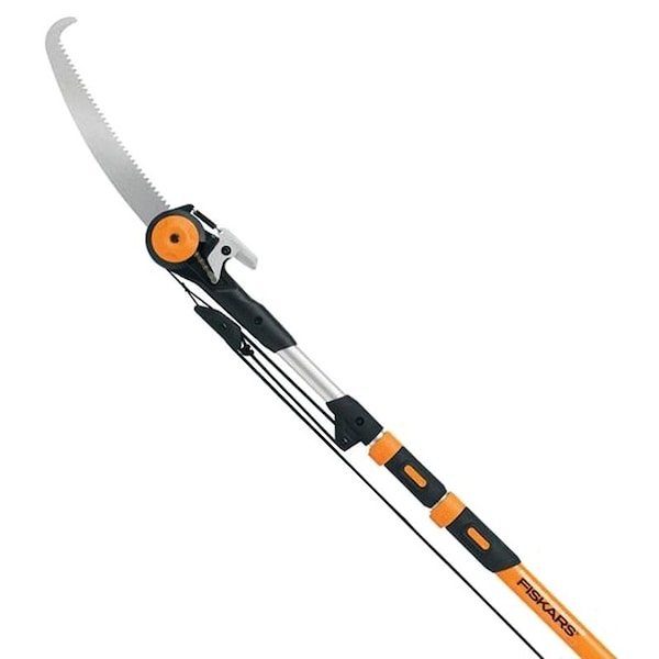 Fiskars 3946311001 Pole Saw and Pruner, 114 in Dia Cutting Capacity, Steel Blade, 7 to 16 ft L Extension 394731-1002 - main