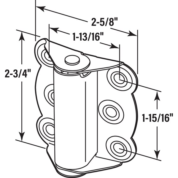 Prime-Line Storm and Screen Door Self Closing Hinge Set 2-3/4 in. with Screws, Brass Plated K 55516 - main
