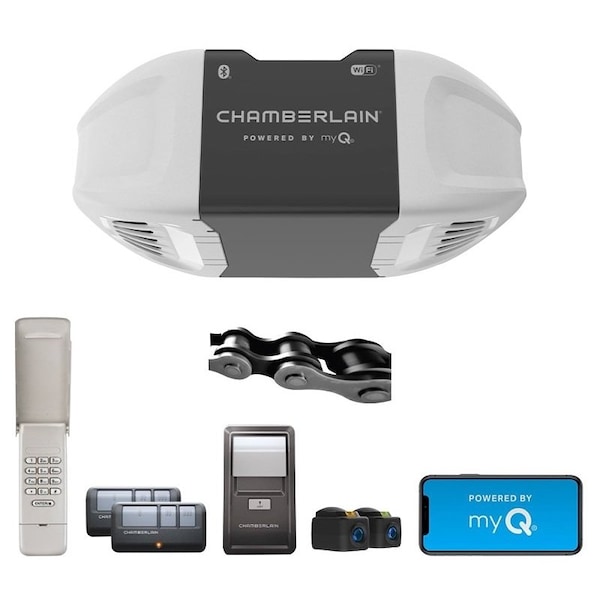 Chamberlain Garage Door Opener, Chain Drive, OS: myQ and Security+ 2.0 C2405 - main
