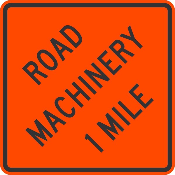 Lyle Road Machinery 1 Mile, 30x30, High Intensity Prismatic, Orange G-15246-HI_30x30 - main