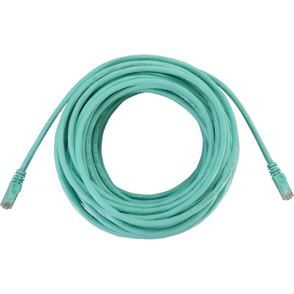 Eaton Tripp Lite Series Cat6a 10G Snagless Molded UTP Ethernet Cable RJ45 M/M, PoE, Aqua, 50 ft. N261-050-AQ - main