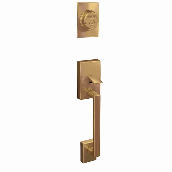 Schlage Residential Schlage Custom Custom Century Dummy Exterior Handleset Only Satin Brass Finish FC92CEN608 - main