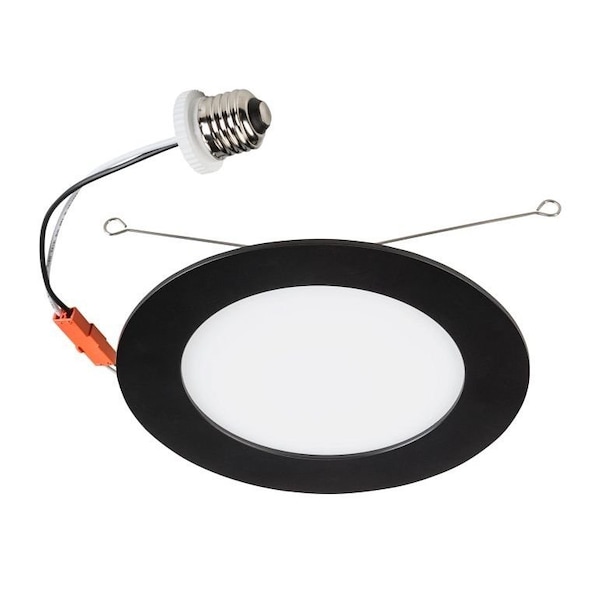 Keystone 6" LED Slim Wafer Downlight Retrofit | Black Trim | Power Select 15/13/11W | Color Select 2700/3000/ KT-LED15PSWD-6A-9CSF-DIM-B - main