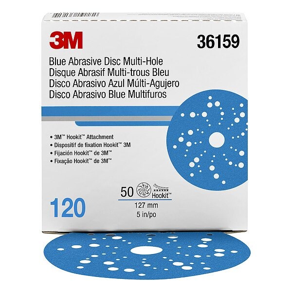 3M Hook-and-Loop Sanding Disc, Ceramic, 120 Grit, Coated Type, 321U 36159 - main