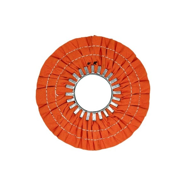 Renegade Products Usa 9" Stitched Airway Buffing Wheels, Orange, Double Stitch, No Center Plate FAW9X3N2-16POT-2RS - main