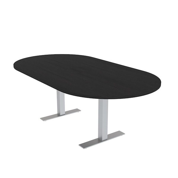 Skutchi Designs 6ft Racetrack Conference Table With Power | Harmony Series | 6 Person Meeting Room Table HAR-RAC-48X72-T-U999ST19-NA - main