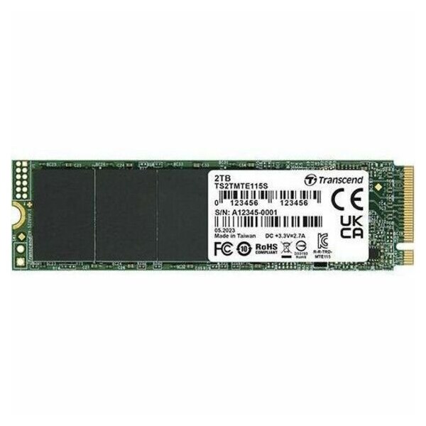 Transcend Information M.2 2280 PCIE GEN3X4 SSD, SINGLE SIDE TS500GMTE115S - main
