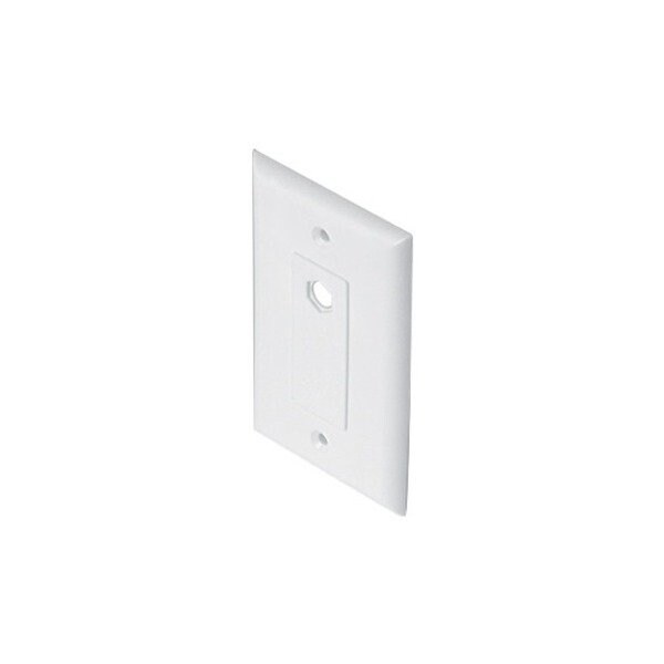 Steren TV Wall Plate 1-Hole Offset Decorator Wh 200-263WH - main