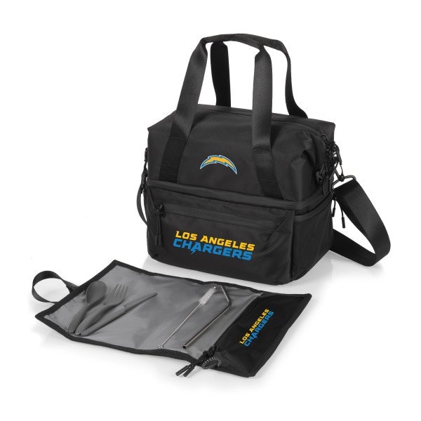 Picnic Time Family Of Brands NFL Los Angeles Chargers - Tarana Recycled Lunch Bag Cooler with Utensils 515-01-179-344-2 - main