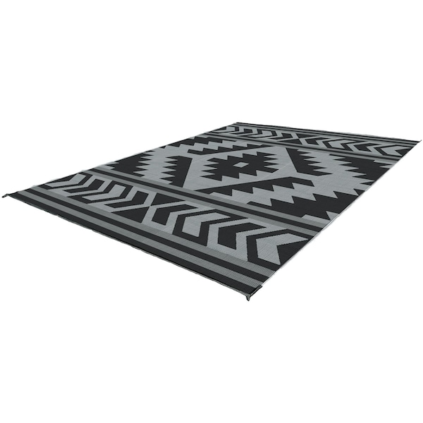Kuma Outdoor Gear KUMA Sante Fe Boho Outdoor Mat - 9ftx 9ft , Black/Gray 876-KM-SFB-GB-9 - main