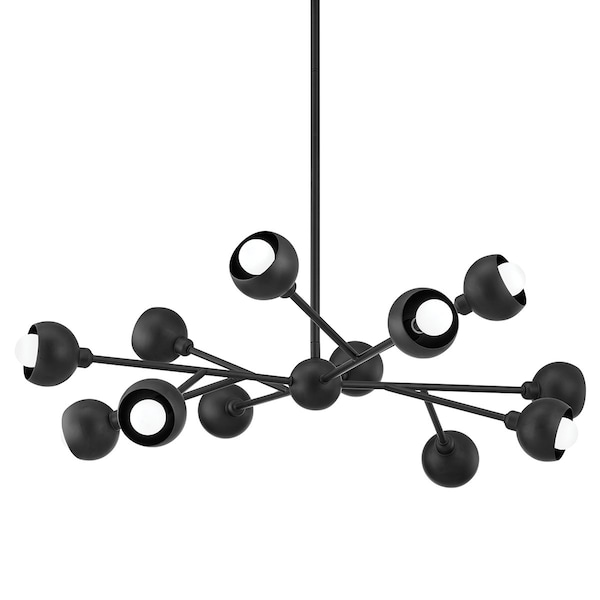 Troy Lighting Colt 12 Light Chandelier 37 In. Soft Black F7412-SBK - main