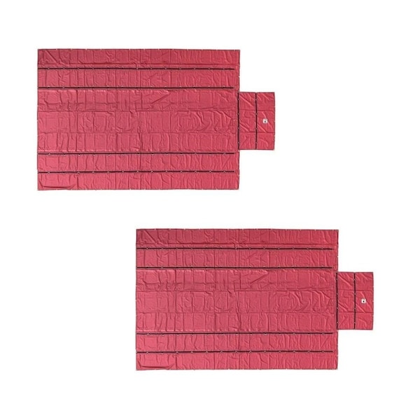 Mytee Products Trucking Flatbed Trailer Tarps Heavy Duty 18oz Lumber Tarp 24x27 8ft Drop Red, 2PK LT-REDx2 - main