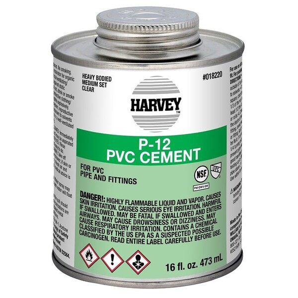 Wm H Harvey Co PVC CEMENT HEAVY DUTY 16OZ 018220-12 - main