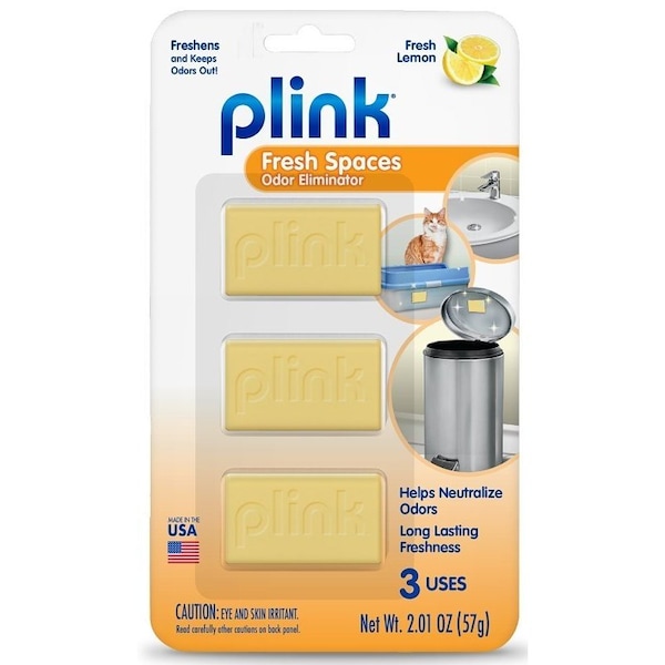 Plink PBF12T Bin Fresh Odor Eliminator, 2.01 oz, Tablet, Fresh Lemon PFSPA12T - main