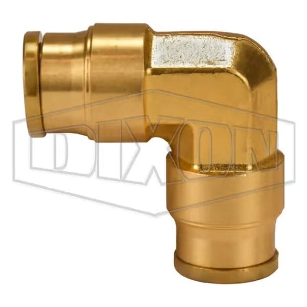 Dixon Push-In Union Elbow, 1/2 in Nominal, Tube, Brass, Domestic 6516 - main