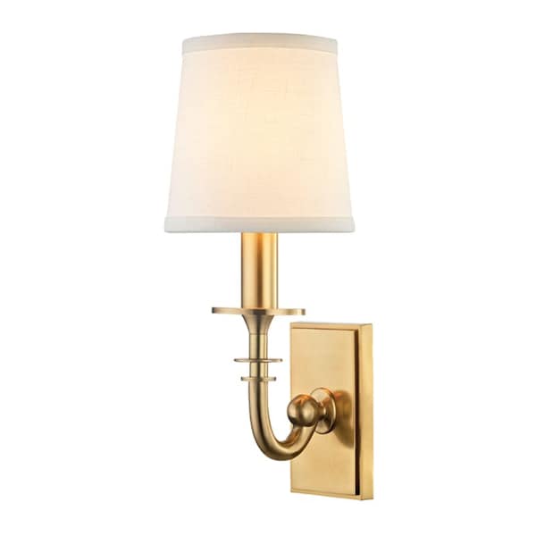 Hudson Valley Lighting Carroll 1 Light Wall Sconce 5 In. Aged Brass 8400-AGB - main