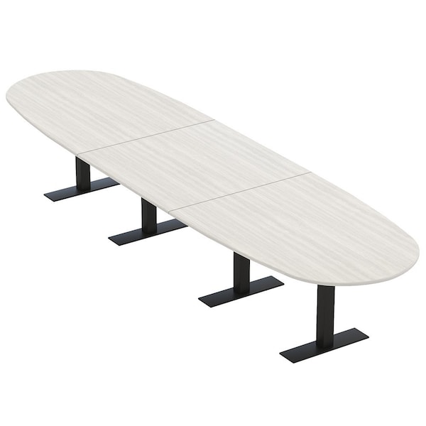 Skutchi Designs 16ft Boval Conference Table With Power | Harmony Series | 16 Person Meeting Room Table HAR-BOVL-48X192-T.BK-WA7976-NA - main