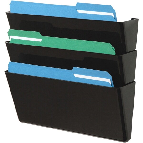 Deflecto Stackable DocuPocket Set, Black DEF73604 - main