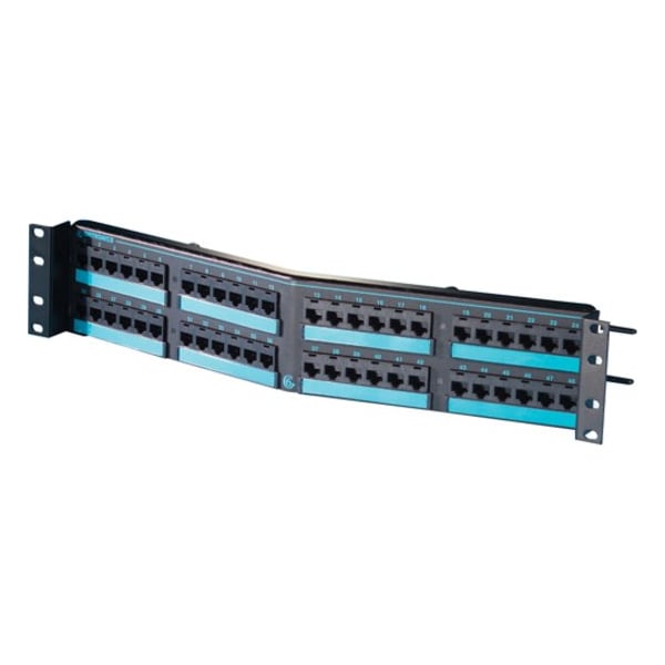 Ortronics 48-PORT PANEL 110-MOD 8W8P, T568A/B CAT6 IP5 CLARITY6 PHA66U48 - main