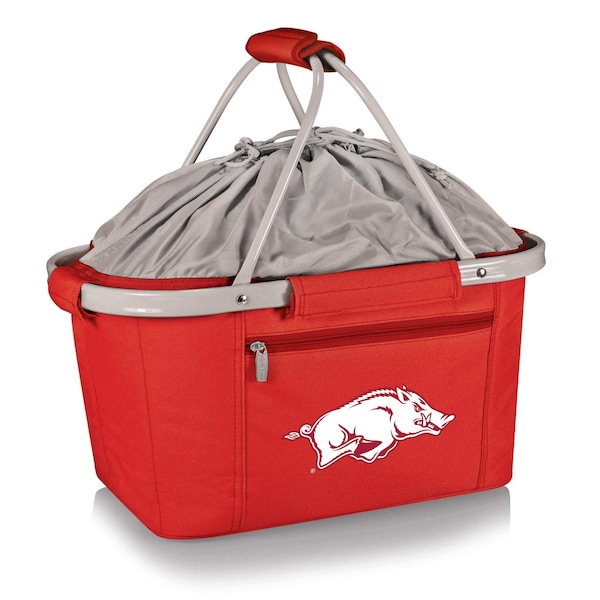Picnic Time Family Of Brands NCAA Arkansas Razorbacks Metro Shopping Basket - Insulated Picnic Basket 645-00-100-034-0 - main